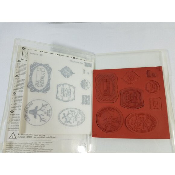 Stampin’ Up Lot Of 5 Stamp Sets Unmounted Day at the Beach Trajan Chevron Merry - Picture 12 of 16